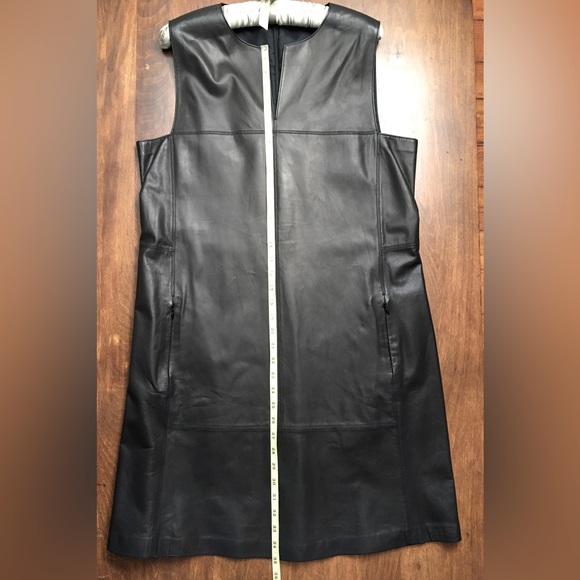 Black Leather Sleeveless Dress from Elie Tahari Size L - Picture 4 of 8